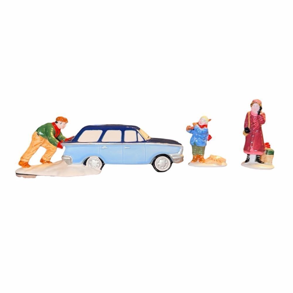 Department 56 Stuck in the Snow Village Collection 3 Pieces 54712 1994 Vintage